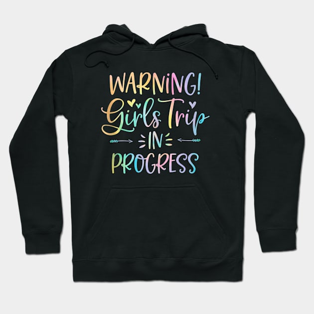 Warning Girls Trip In Progress Hoodie by lunacreat